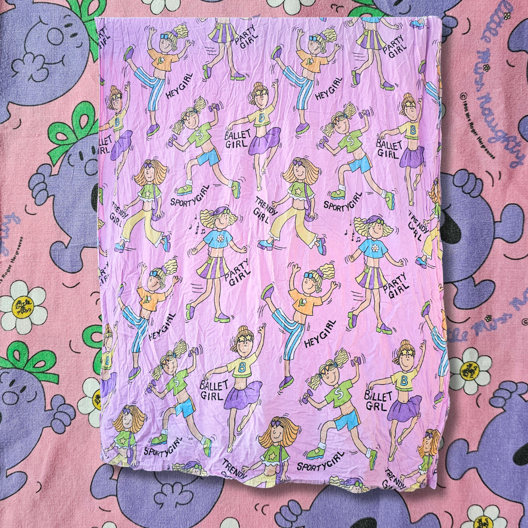 Vintage Groovy Chick Flat Sheet - Single