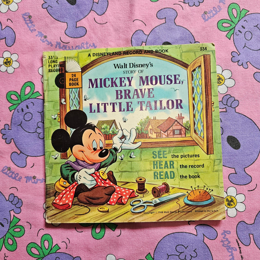 Disney Mickey Mouse, Brave Little Tailor Vinyl and Book Set (1968)