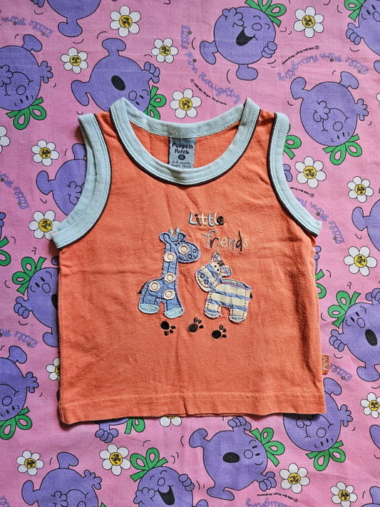 Vintage Pumpkin Patch Singlet - Size 0