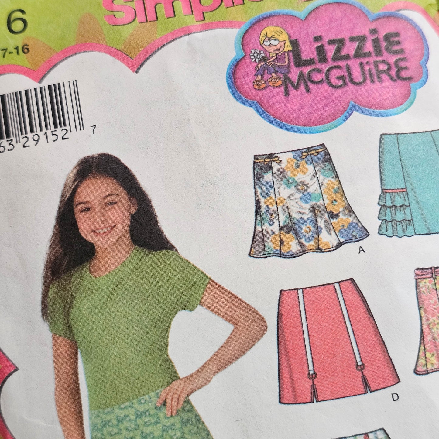Simplicity #4616 Sewing Pattern: Lizzie McGuire (2005)