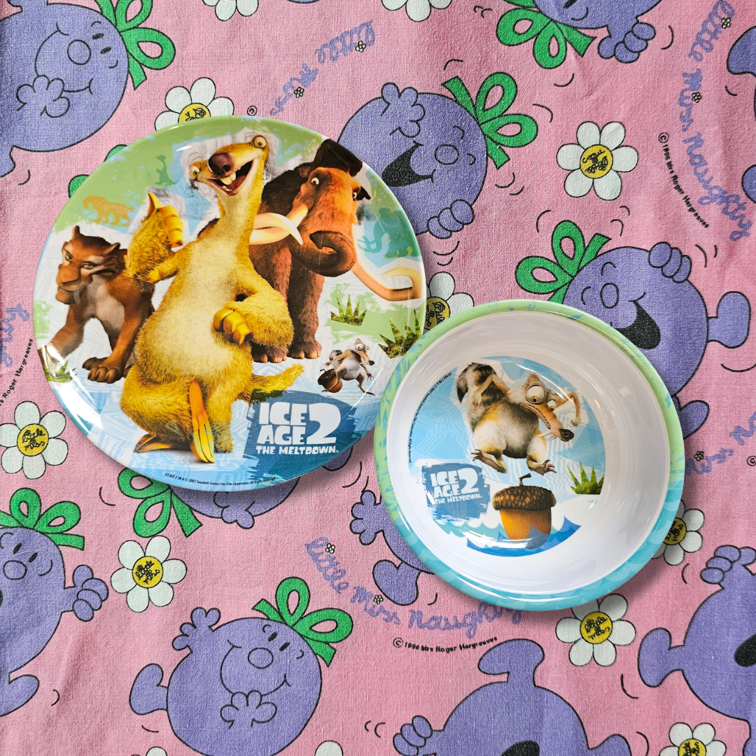 Ice Age 2: The Meltdown Melamine Plate and Bowl Set (2005)