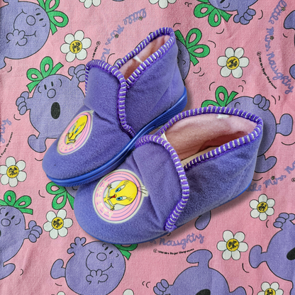 Vintage Tweety Bird Slipper Booties - Size 5 (2001)