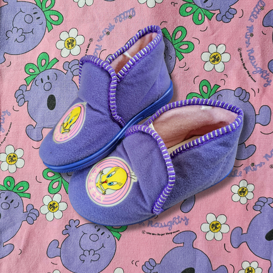 Vintage Tweety Bird Slipper Booties - Size 5 (2001)