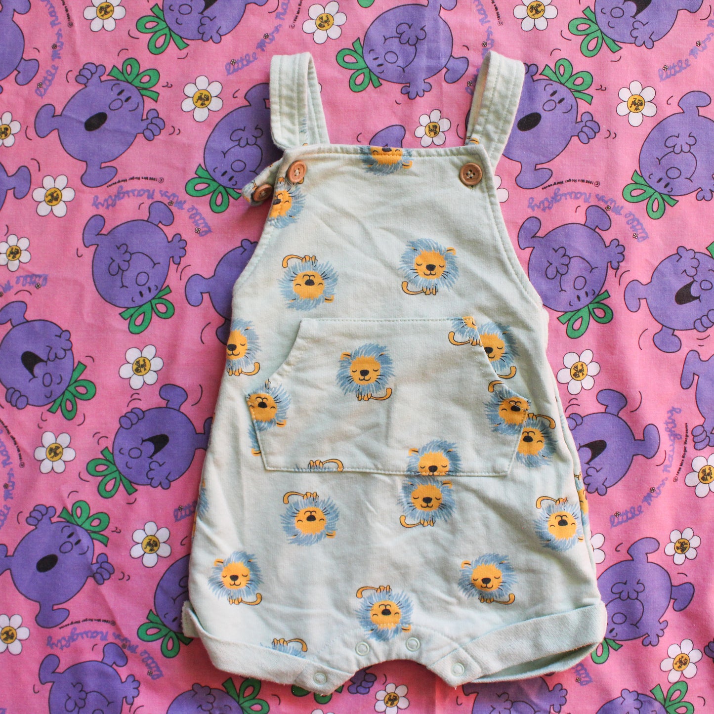 Baby Berry Lion Overalls - Size 0